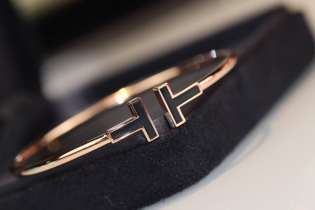 T BRACELET 1.8MM ONYX ROSE GOLD