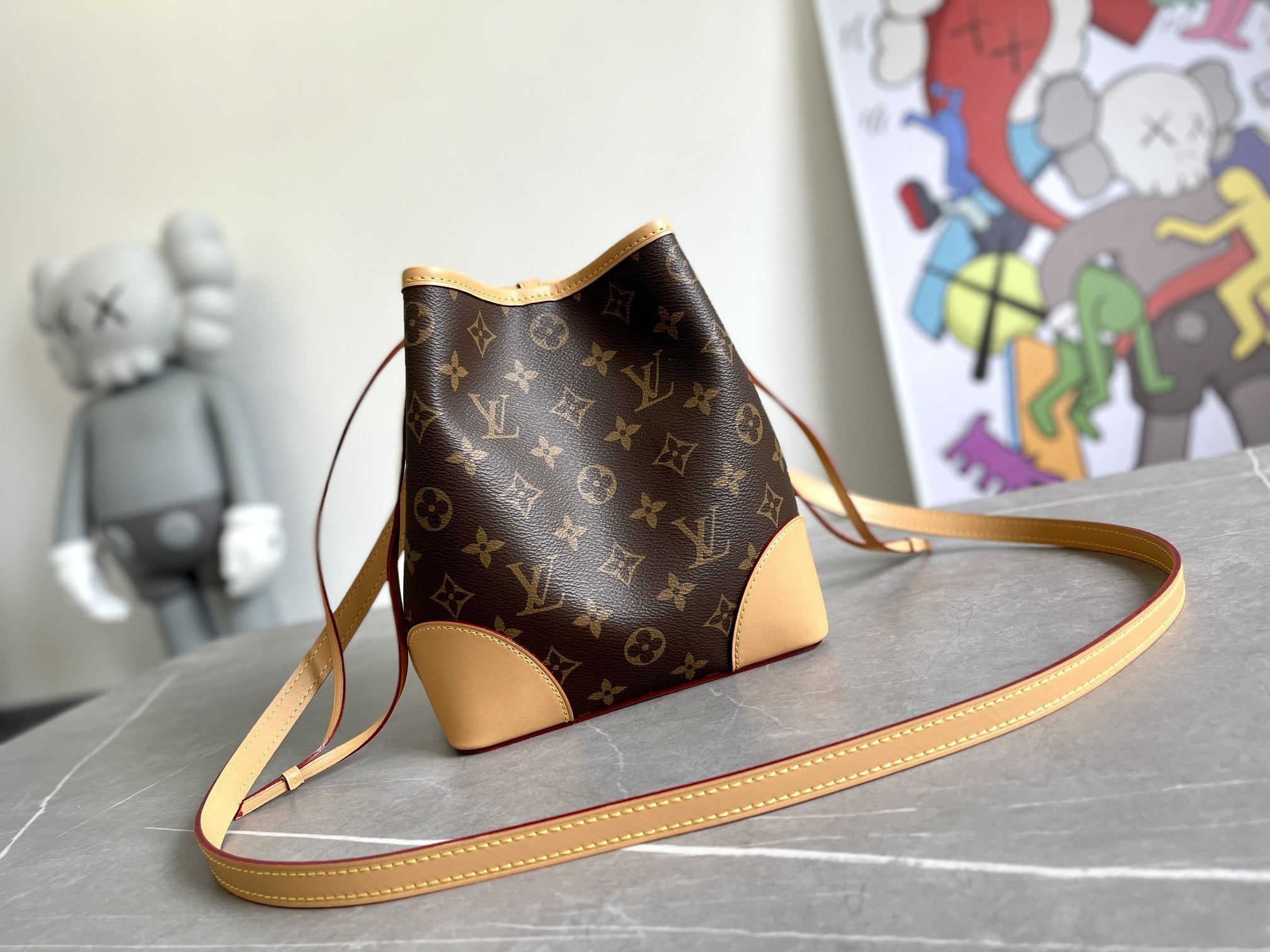 SAC À MAIN NOE 15 CM EN TOILE MONOGRAMME
