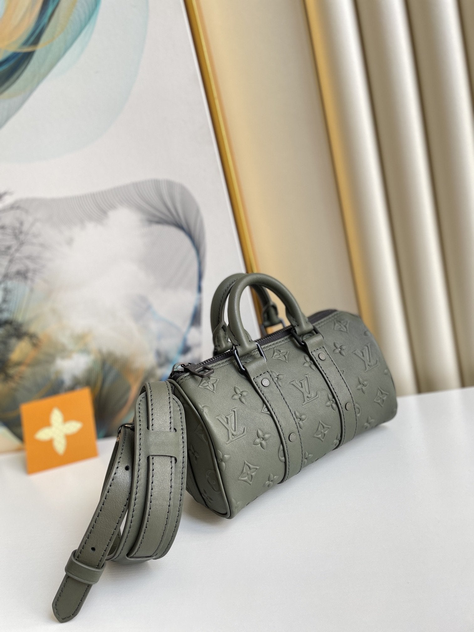 KEEPALL XS 21CM KAKI MONOGRAMME SCEAU