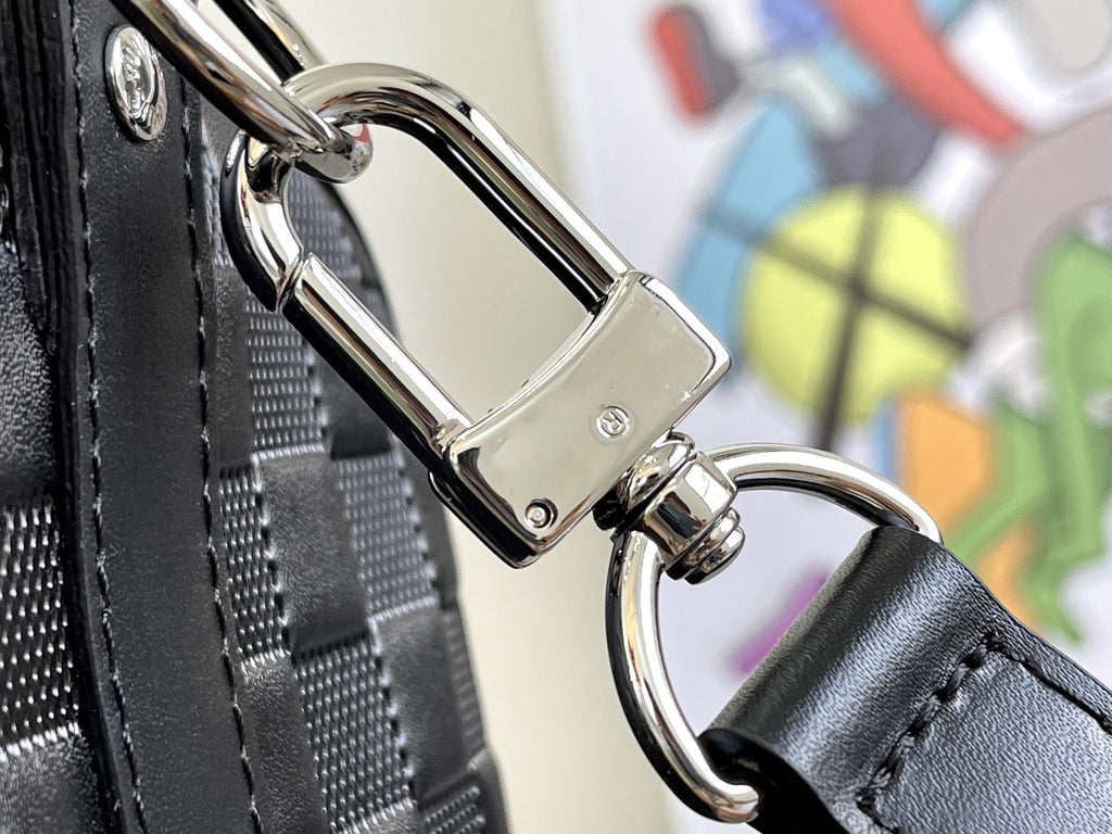 KEEPALL 45 BANDOULIERE NOIR EMPREINTE INFINI 
