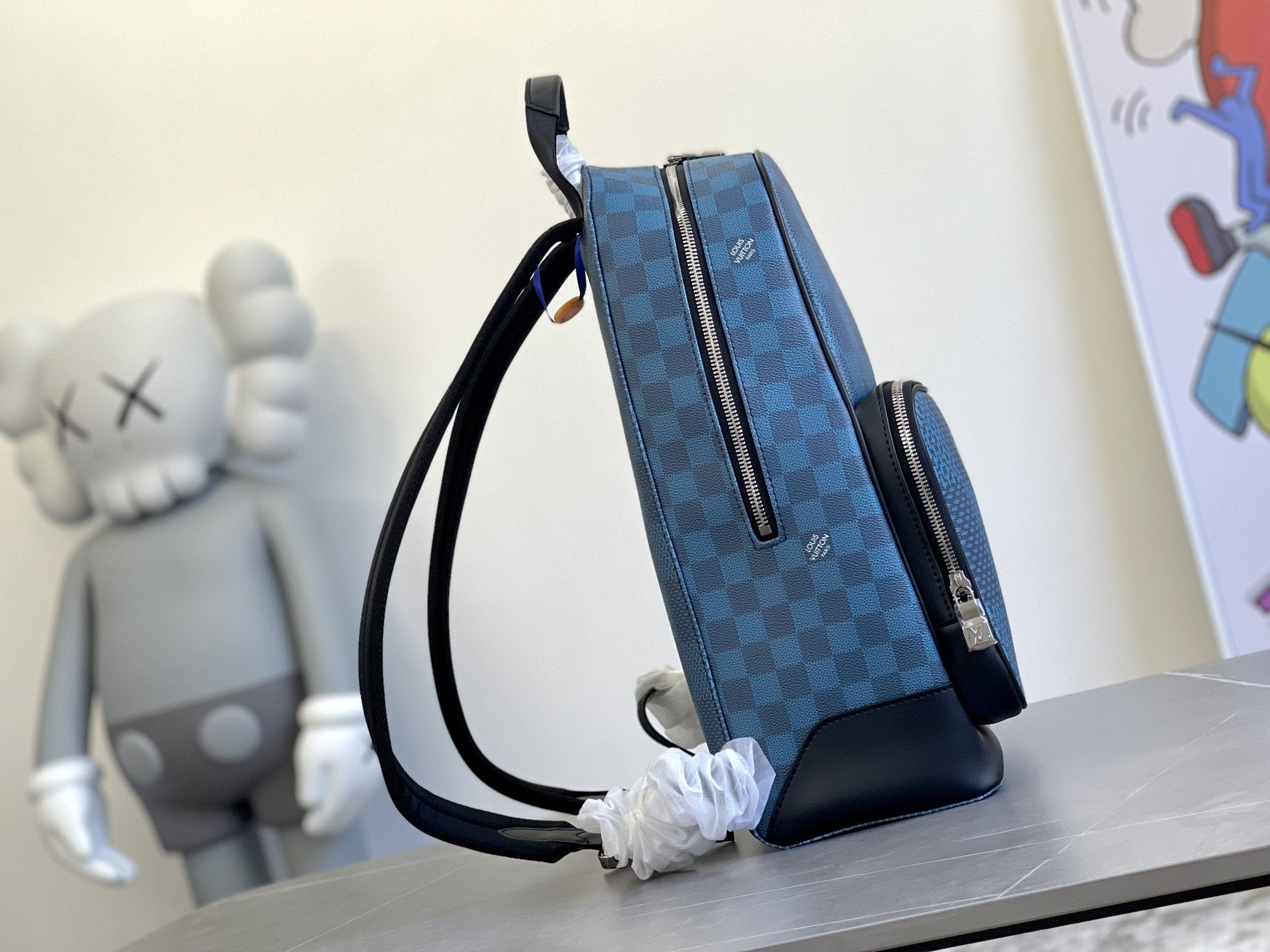 SAC À DOS CAMPUS 30 MARINE DAMIER GRAPHITE 