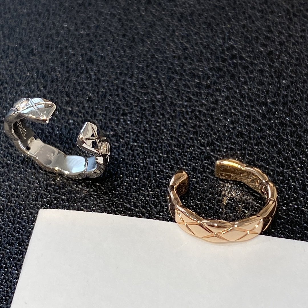 CRUSH EARRINGS QUILTED ROSE GOLD AND SILVER