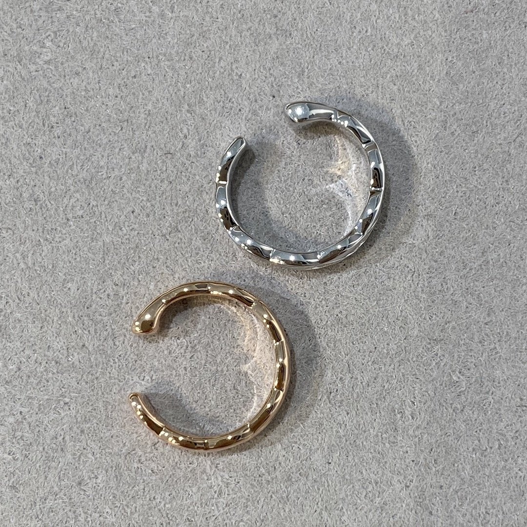 CRUSH EARRINGS QUILTED ROSE GOLD AND SILVER