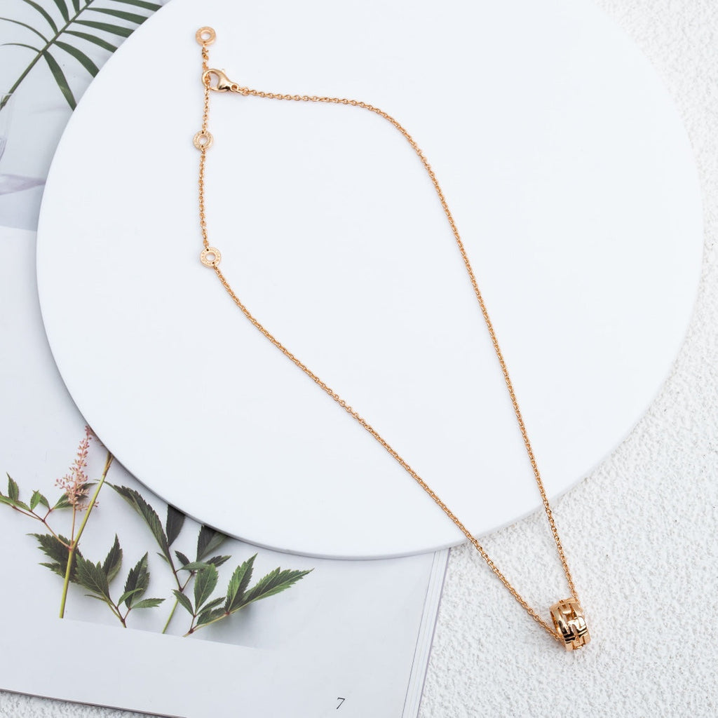 COLLIER PARENTESI OR ROSE