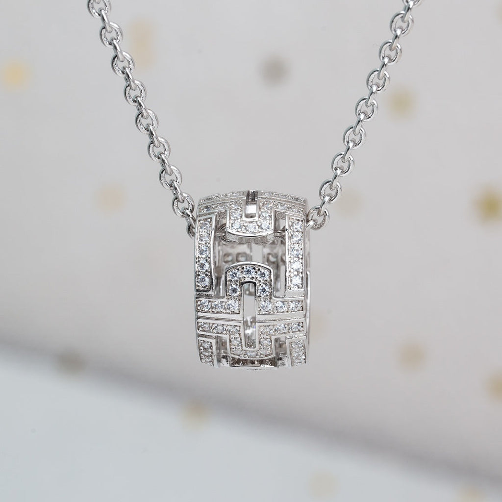 COLLIER PARENTESI ARGENT DIAMANT