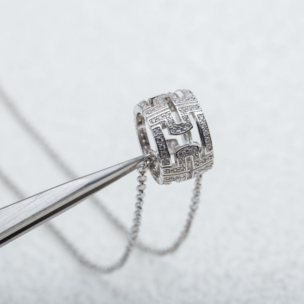 COLLIER PARENTESI ARGENT DIAMANT