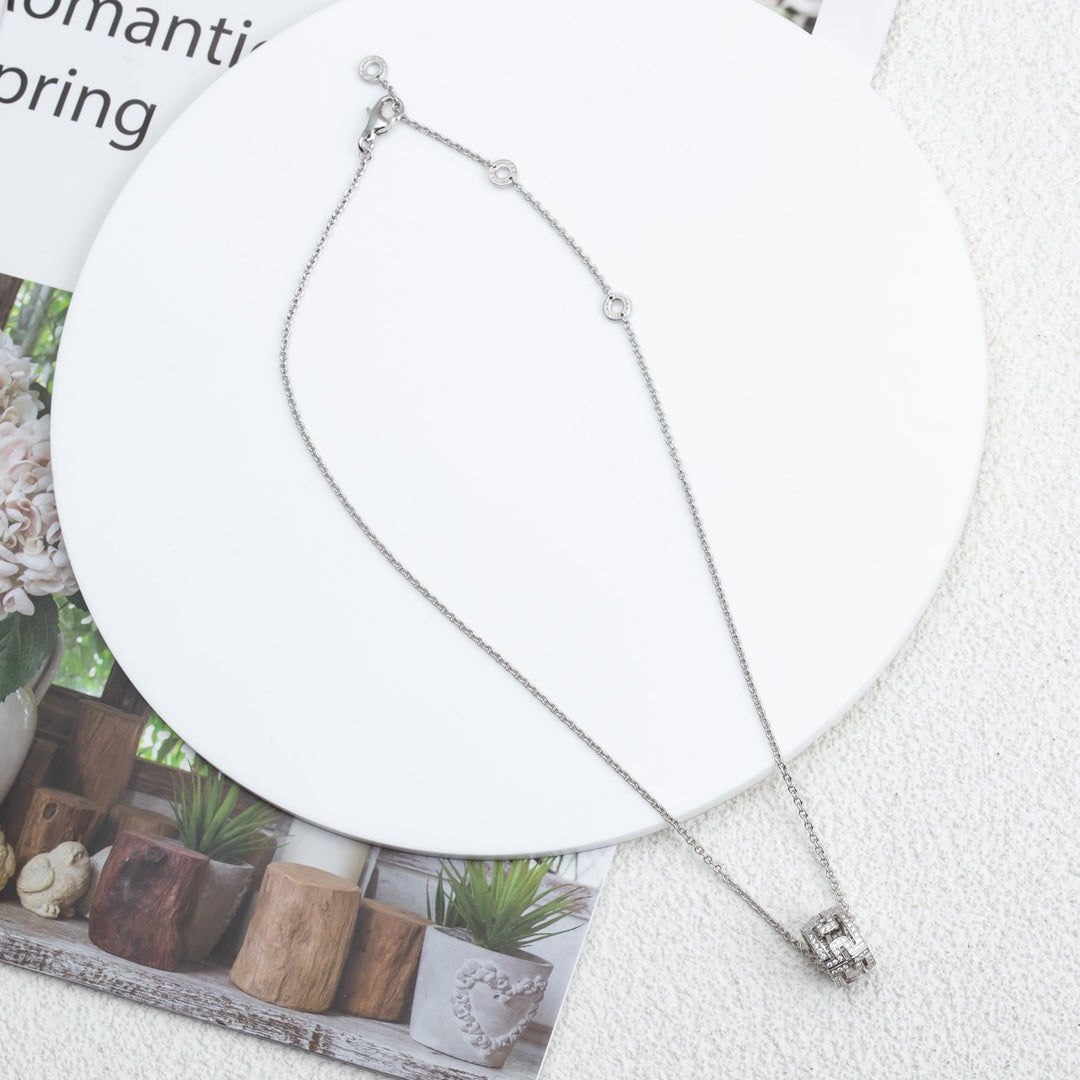 COLLIER PARENTESI ARGENT DIAMANT