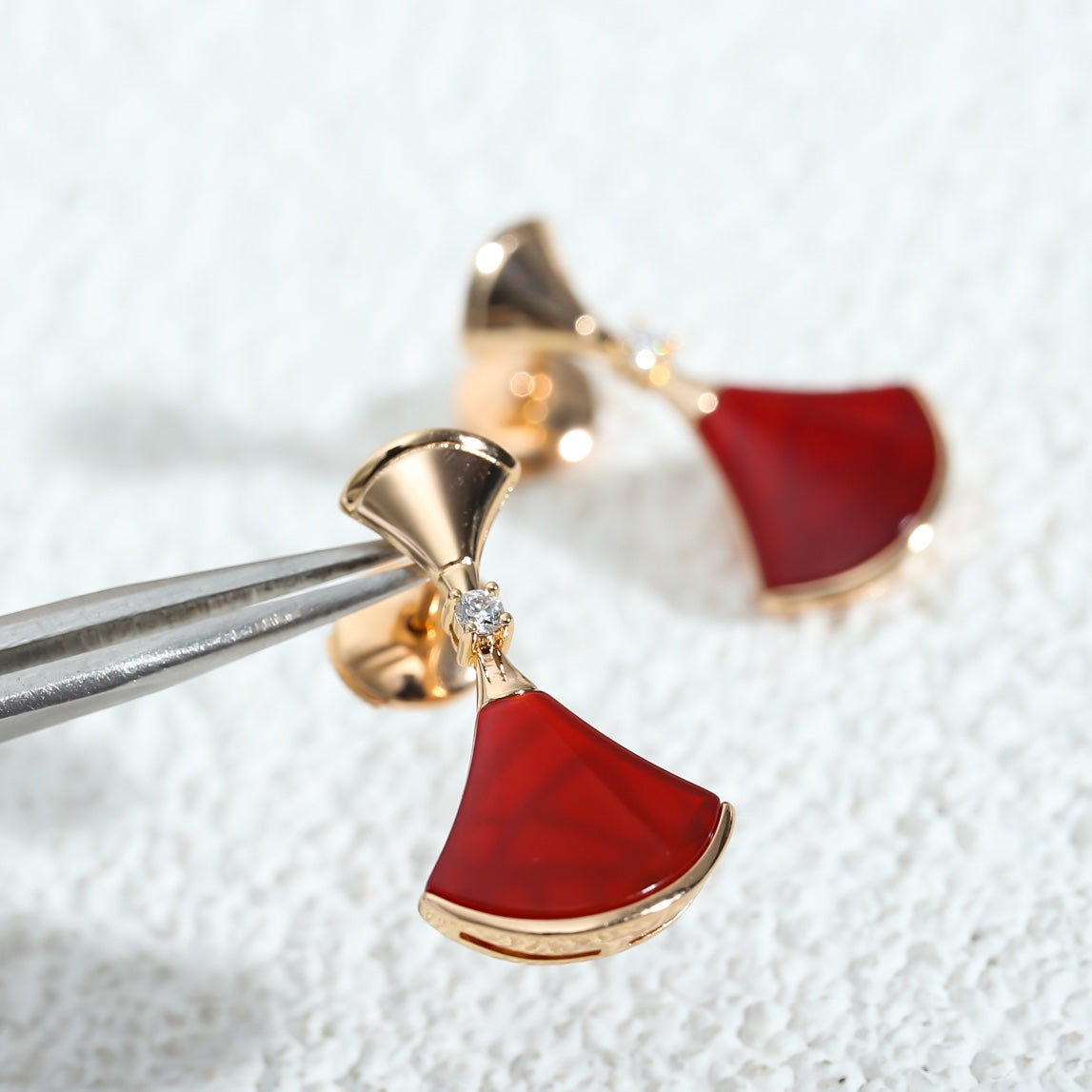 DREAM CARNELIAN ROSE GOLD EARRINGS