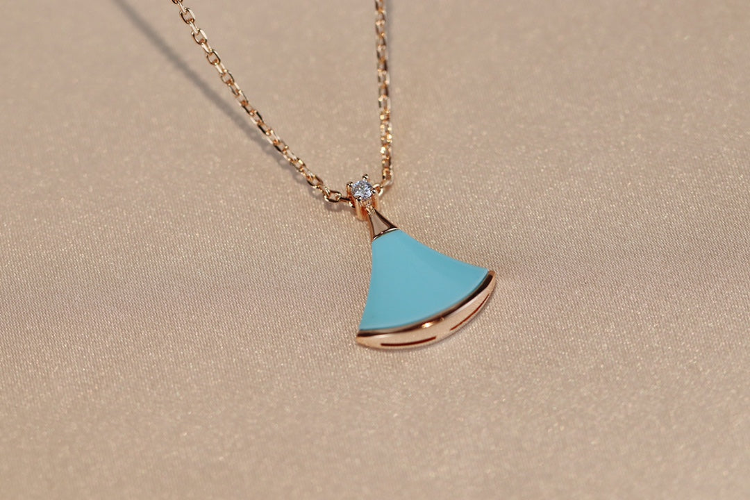 DREAM NECKLACE TURQUOISE ROSE GOLD