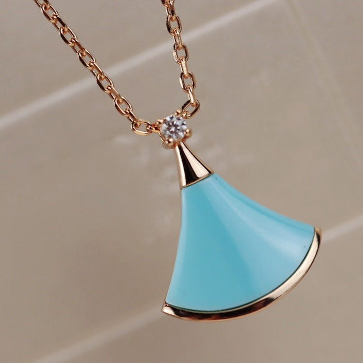 DREAM NECKLACE TURQUOISE ROSE GOLD