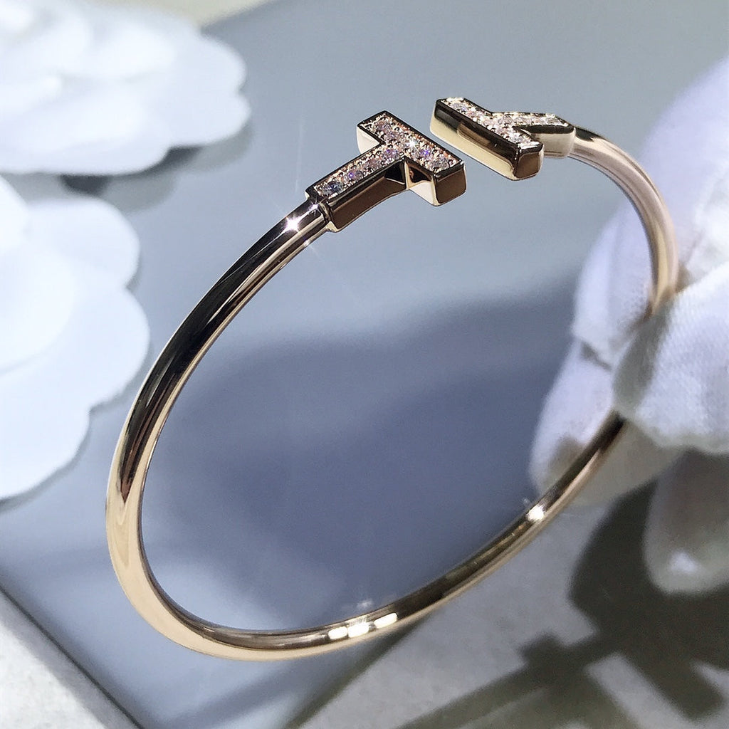 T BRACELET ROSE GOLD 1.8MM DIAMOND