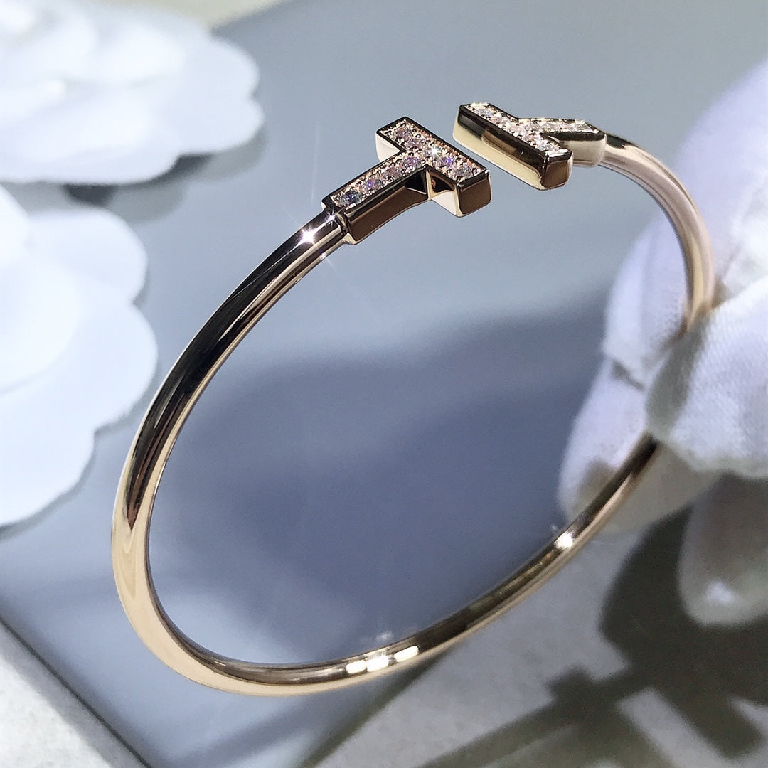 T BRACELET ROSE GOLD 1.8MM DIAMOND