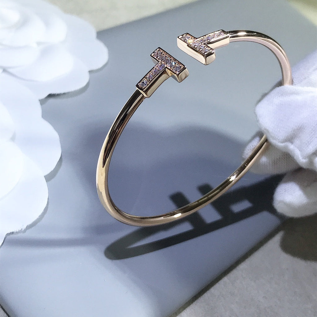 T BRACELET ROSE GOLD 1.8MM DIAMOND