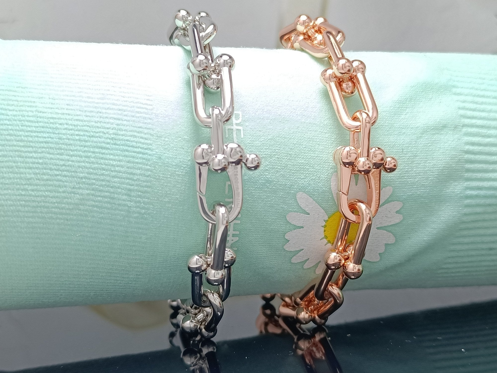 HARDWEAR BRACELET ROSE GOLD AND SILVER DIAMOND