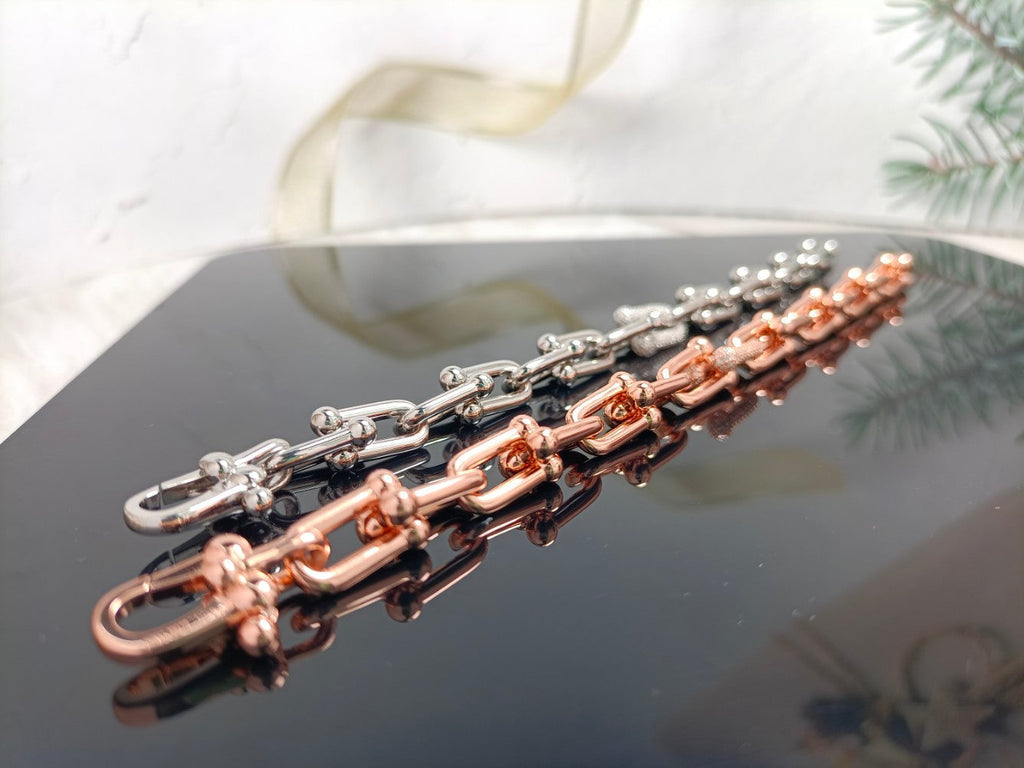 HARDWEAR BRACELET ROSE GOLD AND SILVER DIAMOND