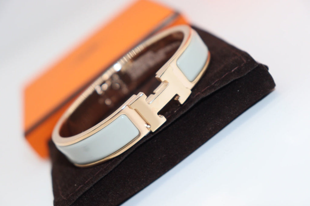BRACELET H BLEU CLAIR