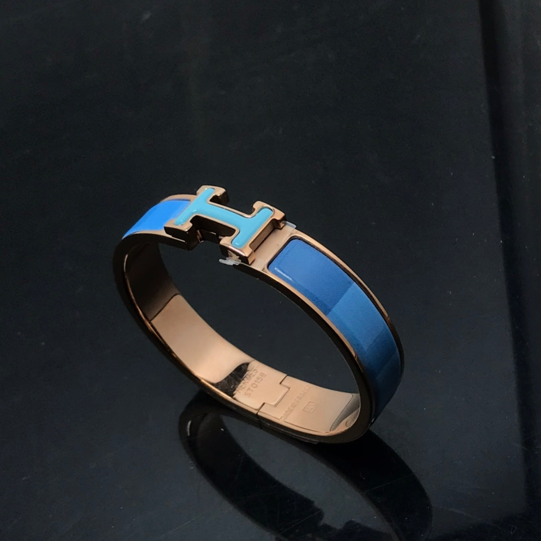 BRACELET H CÉRAMIQUE ARC-EN-CIEL BLEU
