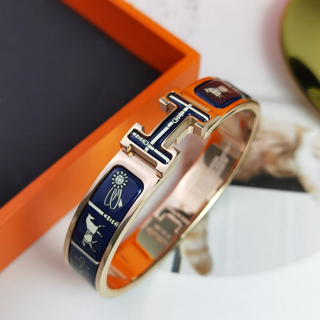 BRACELET H COUVERTURES BLEU FONCÉ
