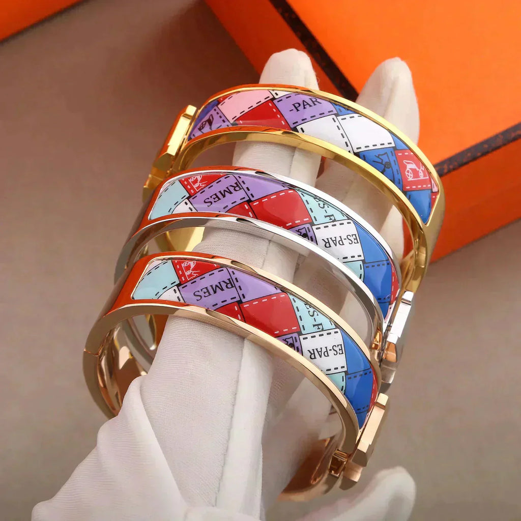 BRACELET H BORDURE À POIS 12MM
