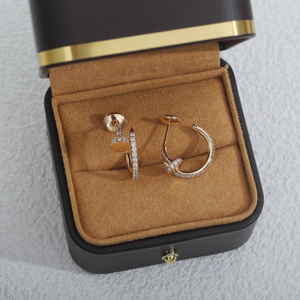 JUSTE EARRINGS 12.75MM ROSE GOLD DIAMOND