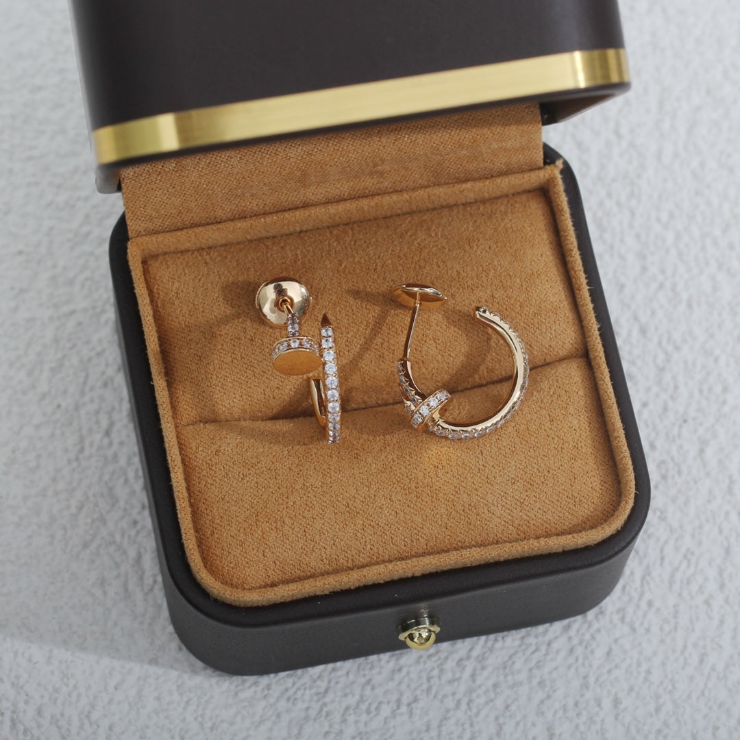 JUSTE EARRINGS 12.75MM ROSE GOLD DIAMOND