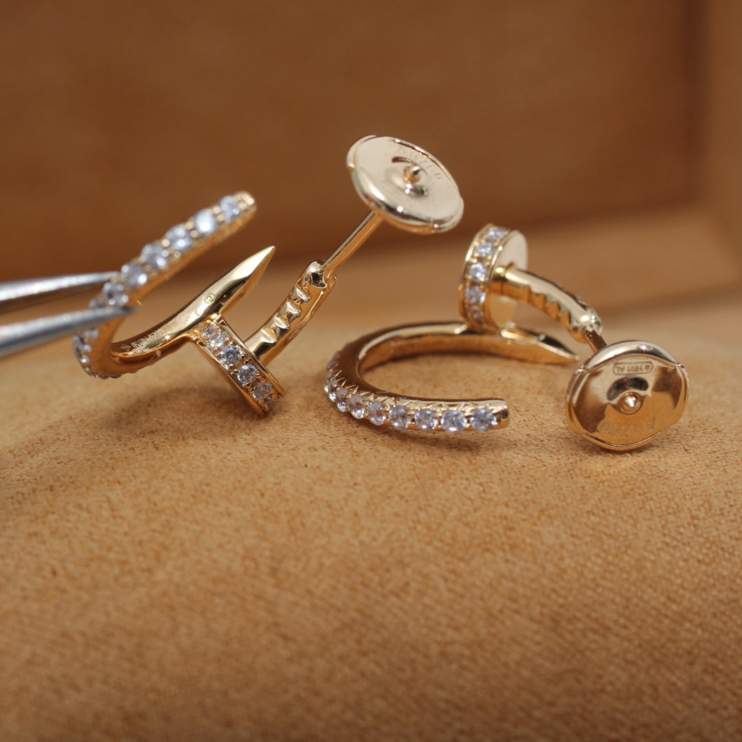 JUSTE EARRINGS 12.75MM ROSE GOLD DIAMOND