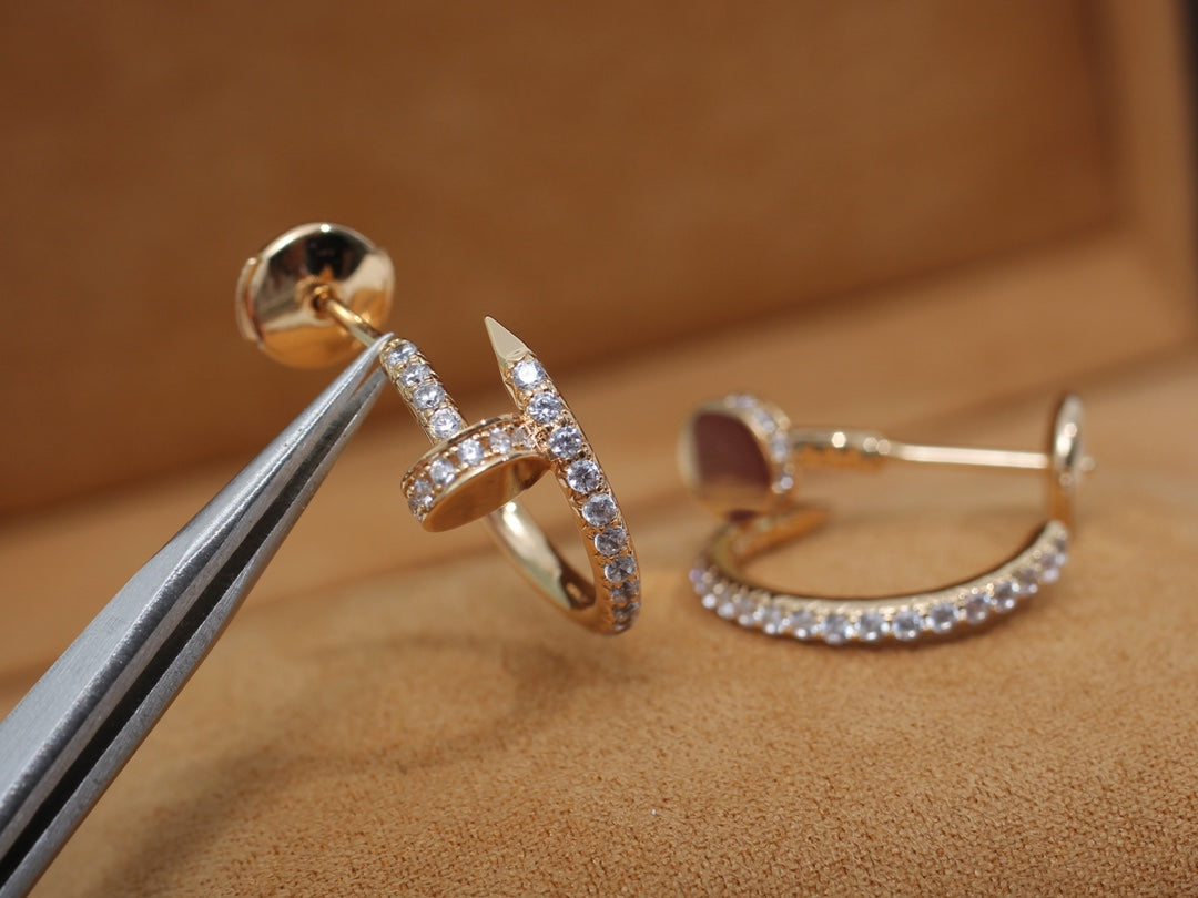 JUSTE EARRINGS 12.75MM ROSE GOLD DIAMOND