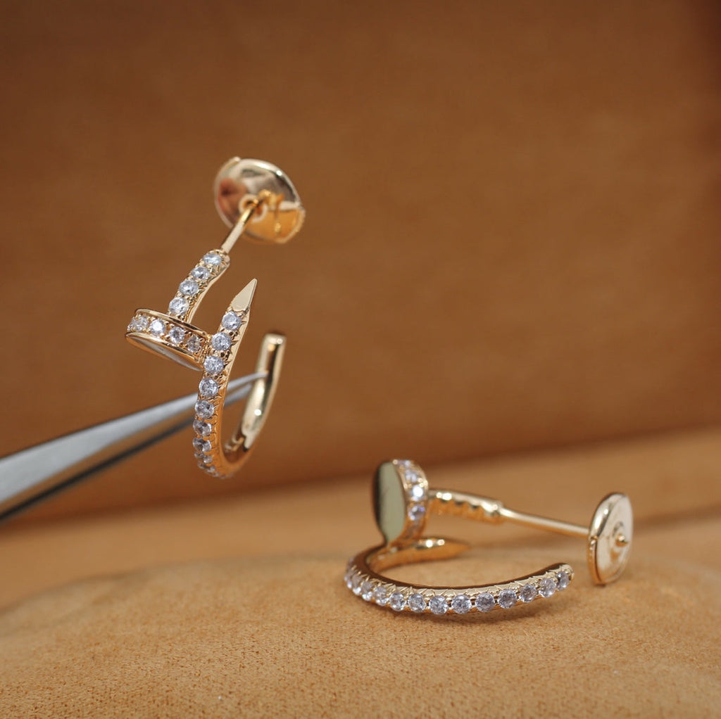 JUSTE EARRINGS 12.75MM ROSE GOLD DIAMOND