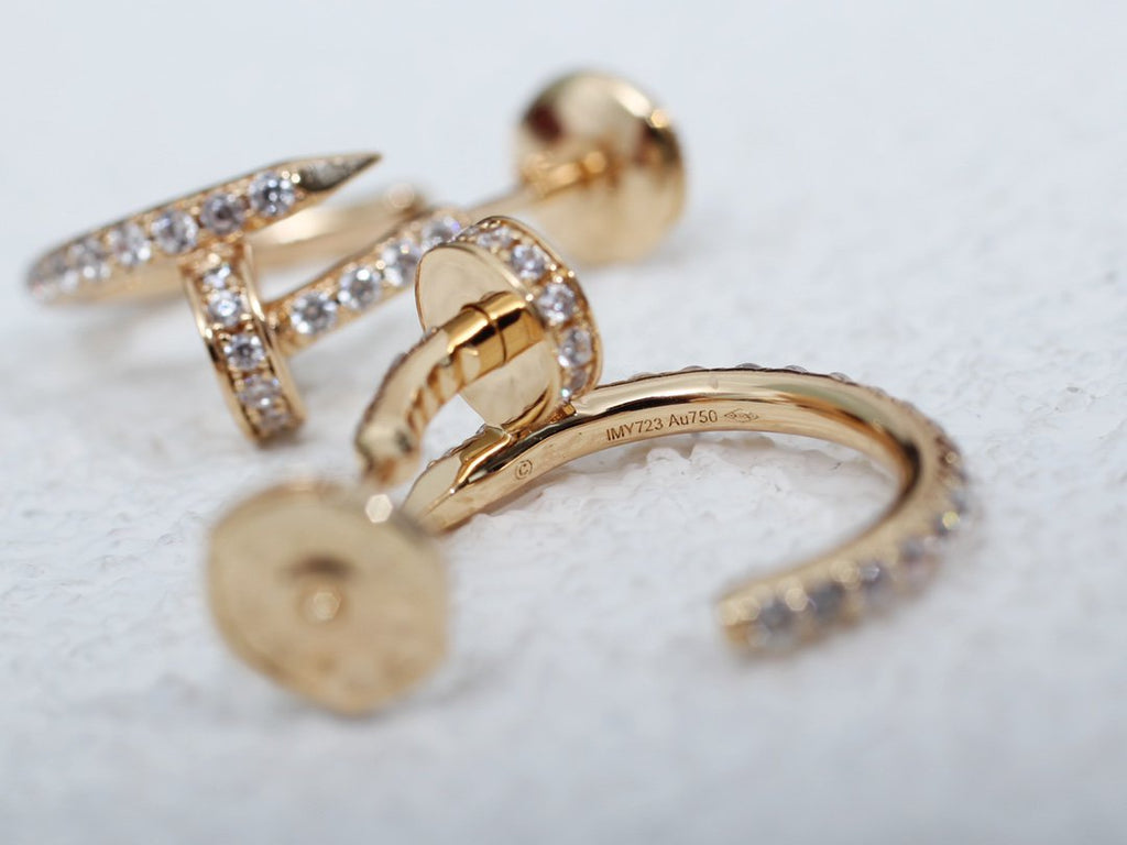 JUSTE EARRINGS 12.75MM ROSE GOLD DIAMOND
