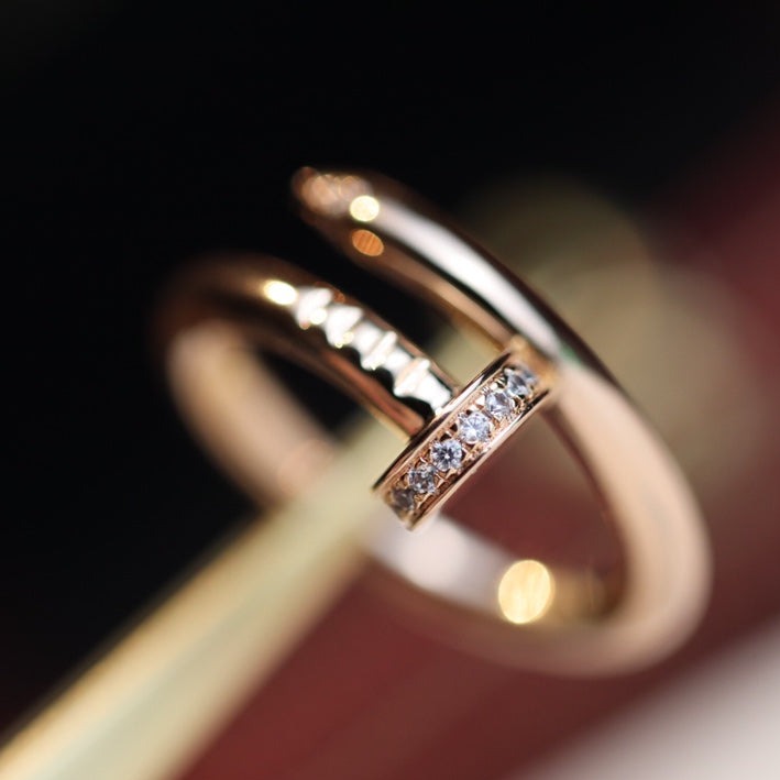 JUSTE RING 2.65MM ROSE GOLD DIAMOND