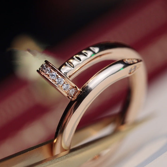 JUSTE RING 2.65MM ROSE GOLD DIAMOND