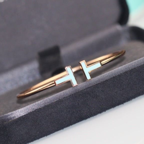 T BRACELET 1.8MM TURQUOISE ROSE GOLD