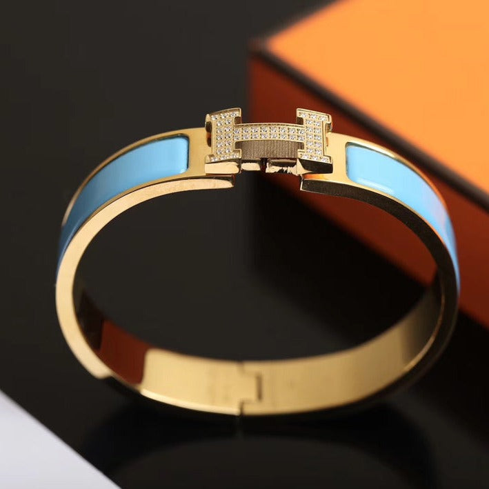 BRACELET H CLOUD BLUE OR DIAMANT