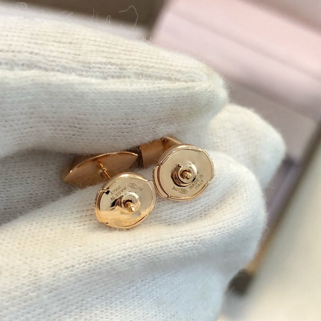 DREAM EARRINGS 3 MOTIFS ONYX MOP ROSE GOLD