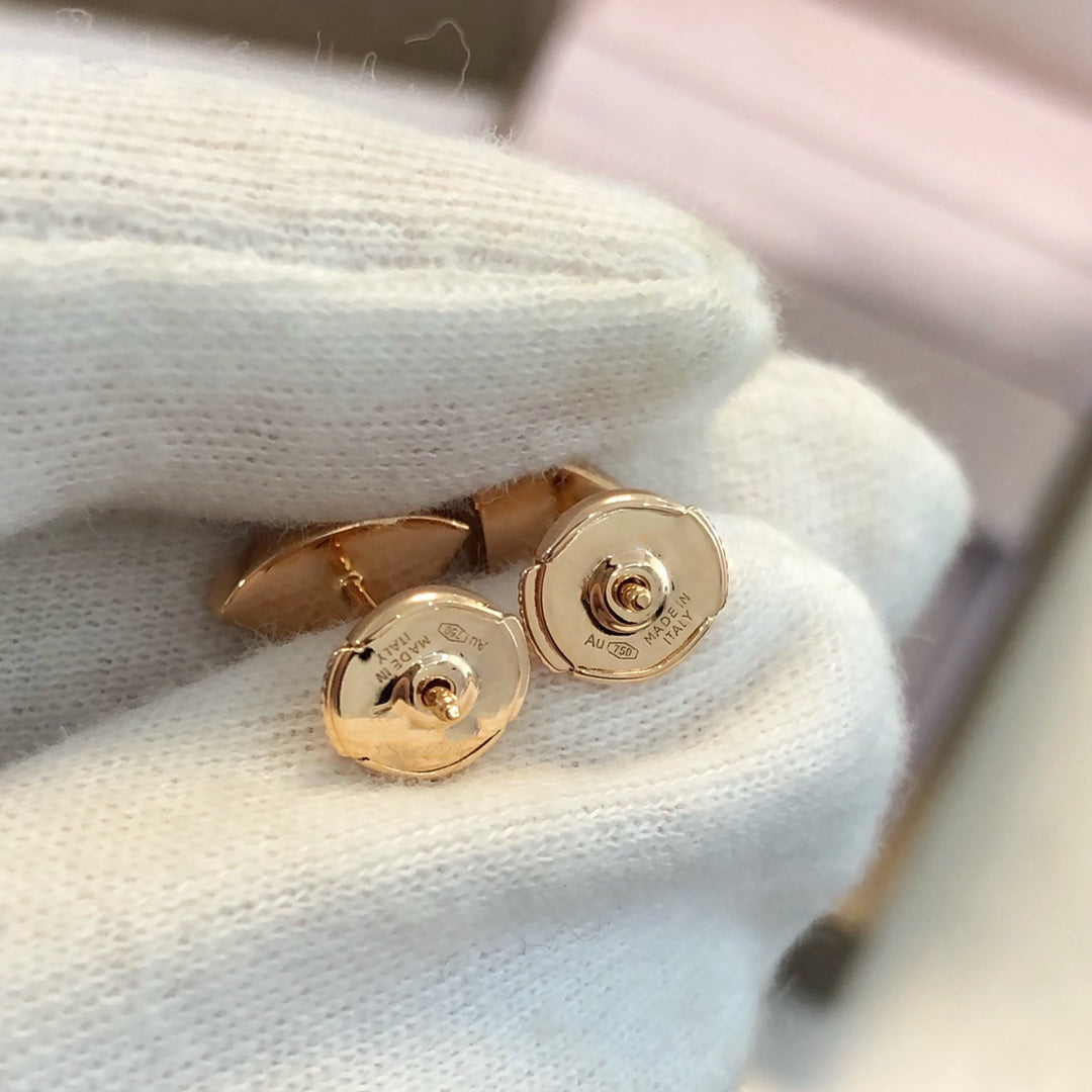 DREAM EARRINGS 3 MOTIFS ONYX MOP ROSE GOLD