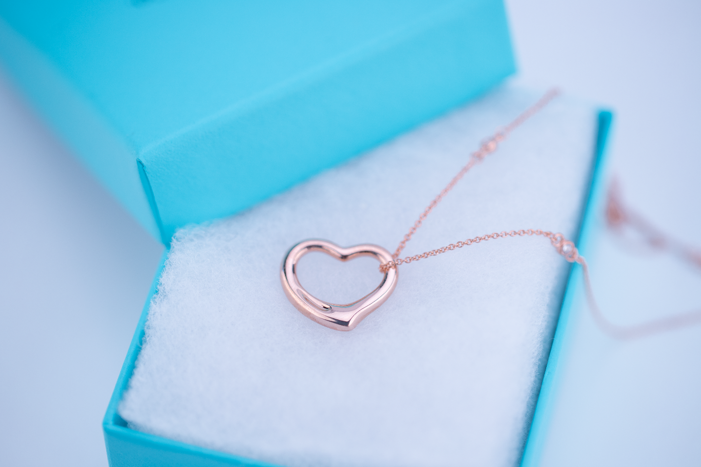 OPEN HEART PEDANT ROSE GOLD NECKLACE