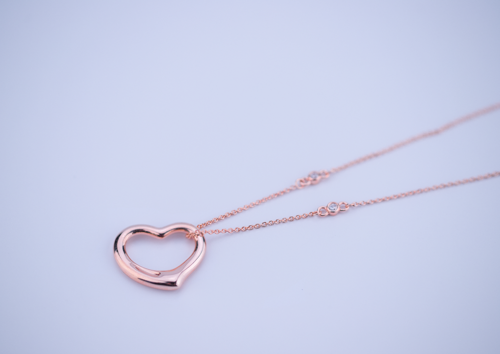 OPEN HEART PEDANT ROSE GOLD NECKLACE