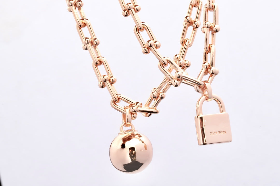 HARDWEAR ROSE GOLD WRAP NECKLACE