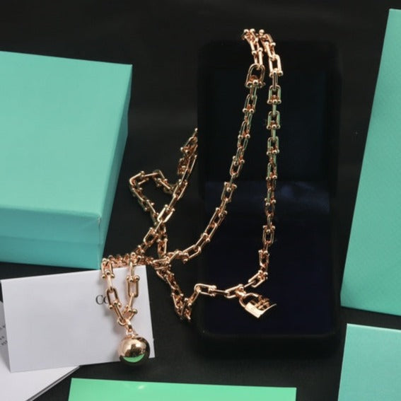 HARDWEAR ROSE GOLD WRAP NECKLACE