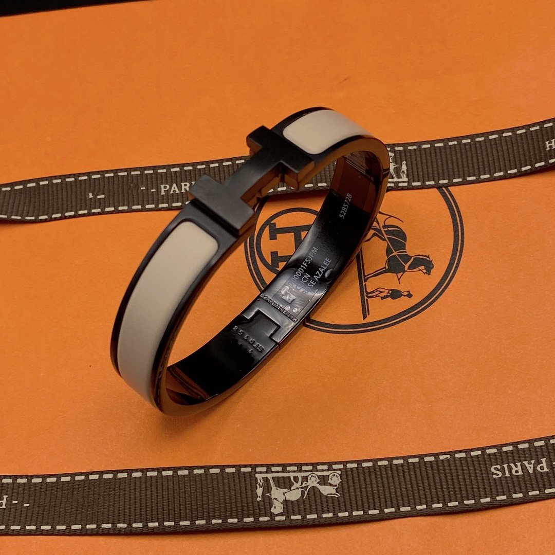 BRACELET H 12MM CÉRAMIQUE NOIR BEIGE