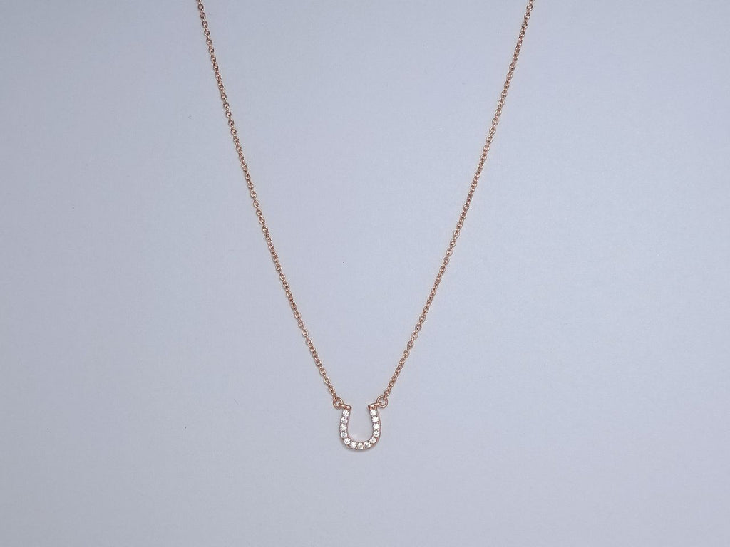 U PEDANT DIAMOND NECKLACE