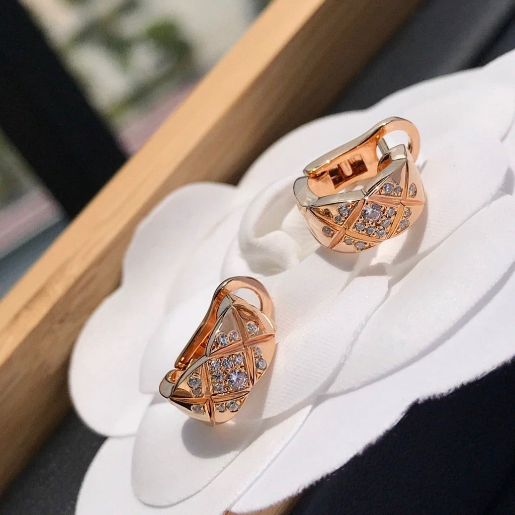 CRUSH DIAMOND ROSE GOLD EARRINGS