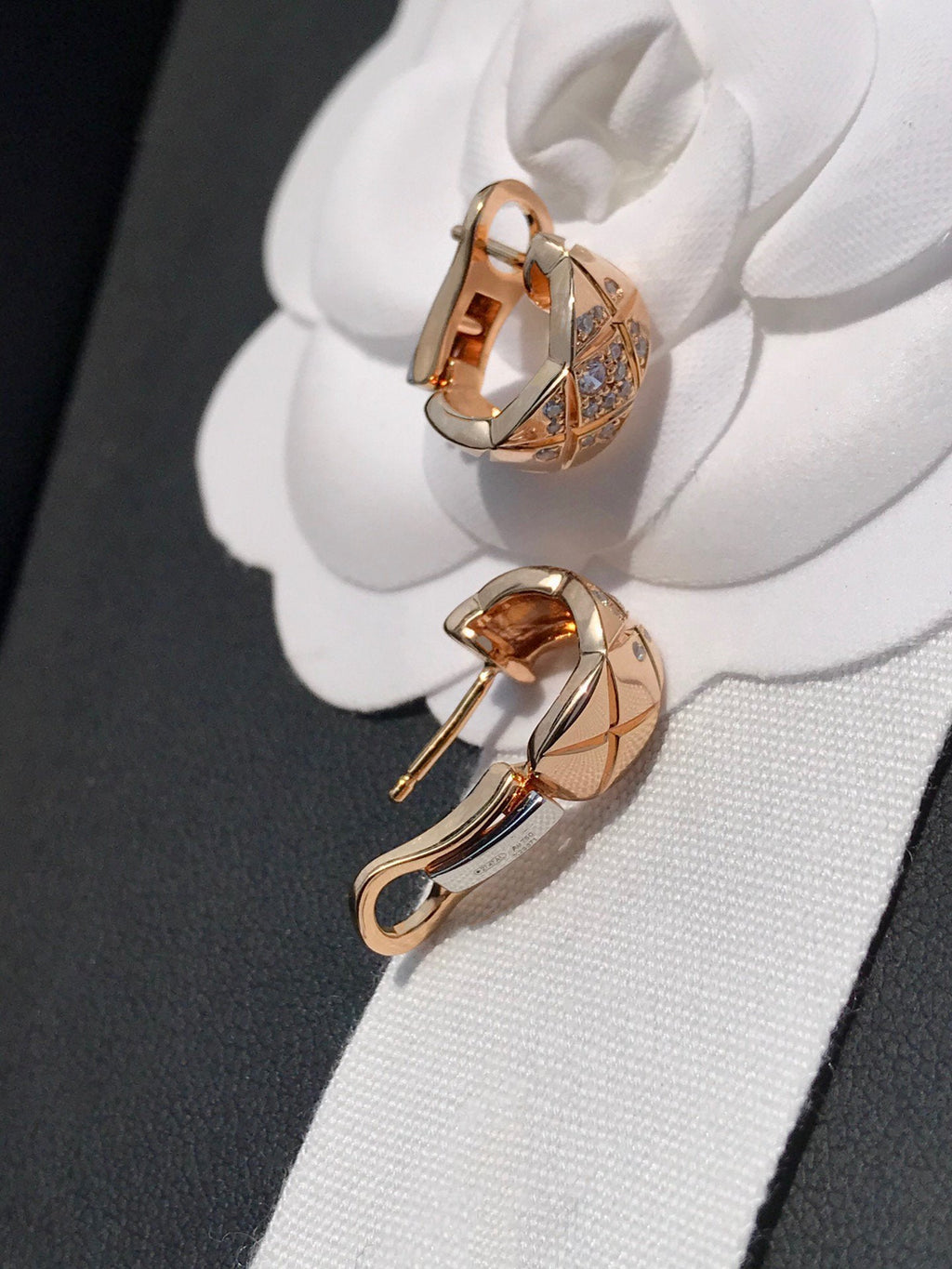 CRUSH DIAMOND ROSE GOLD EARRINGS