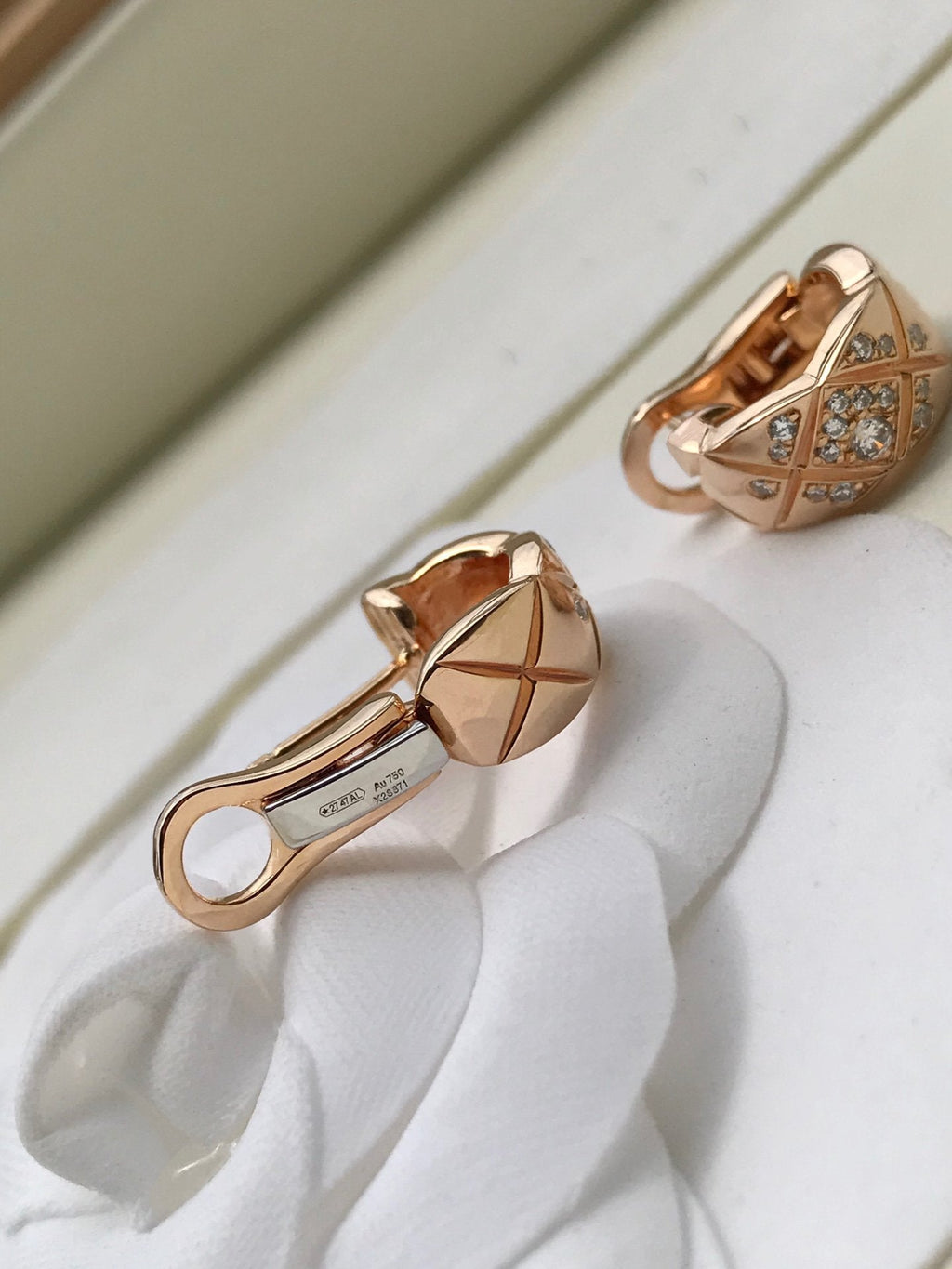 CRUSH DIAMOND ROSE GOLD EARRINGS