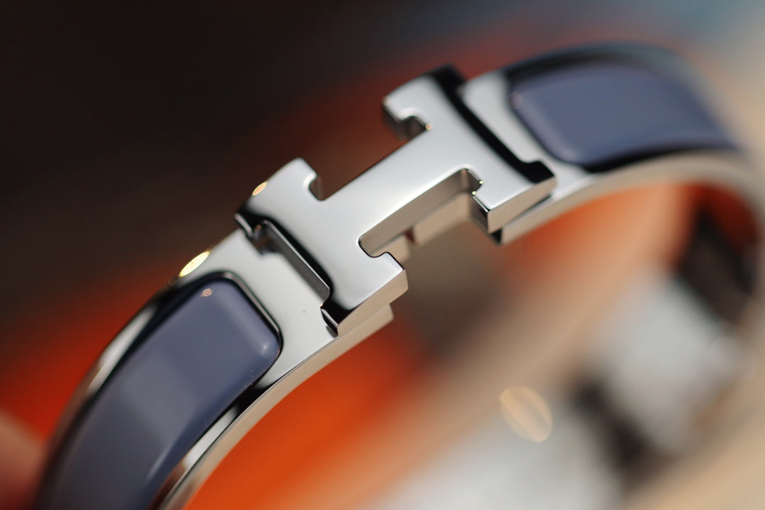 BRACELET H 12MM BLEU GRIS