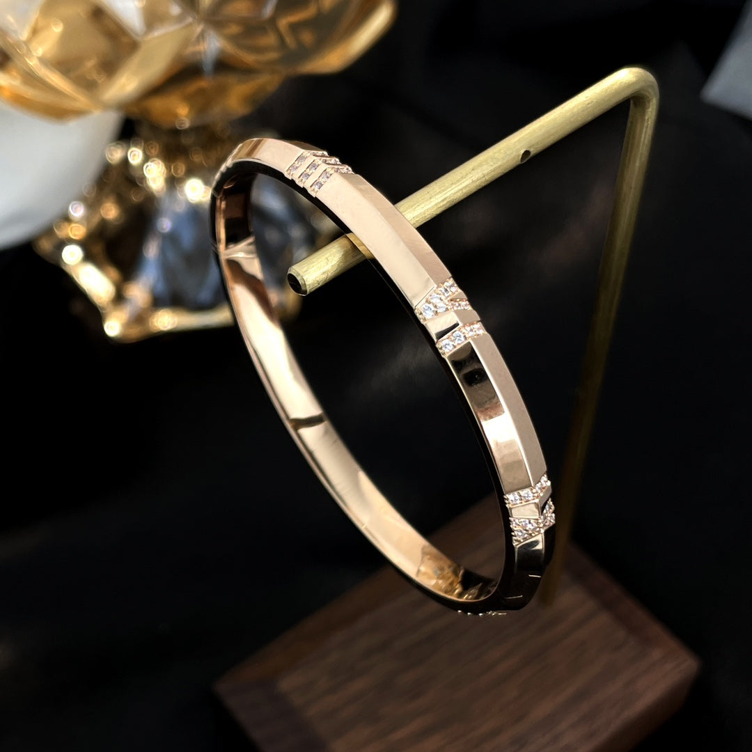 ATLAS BRACELET 6MM DIAMOND ROSE GOLD
