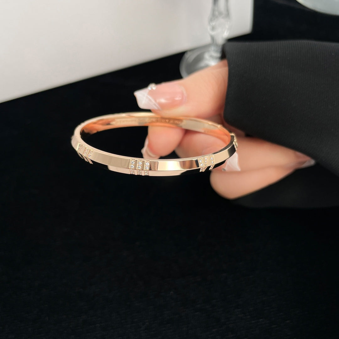 ATLAS BRACELET 6MM DIAMOND ROSE GOLD