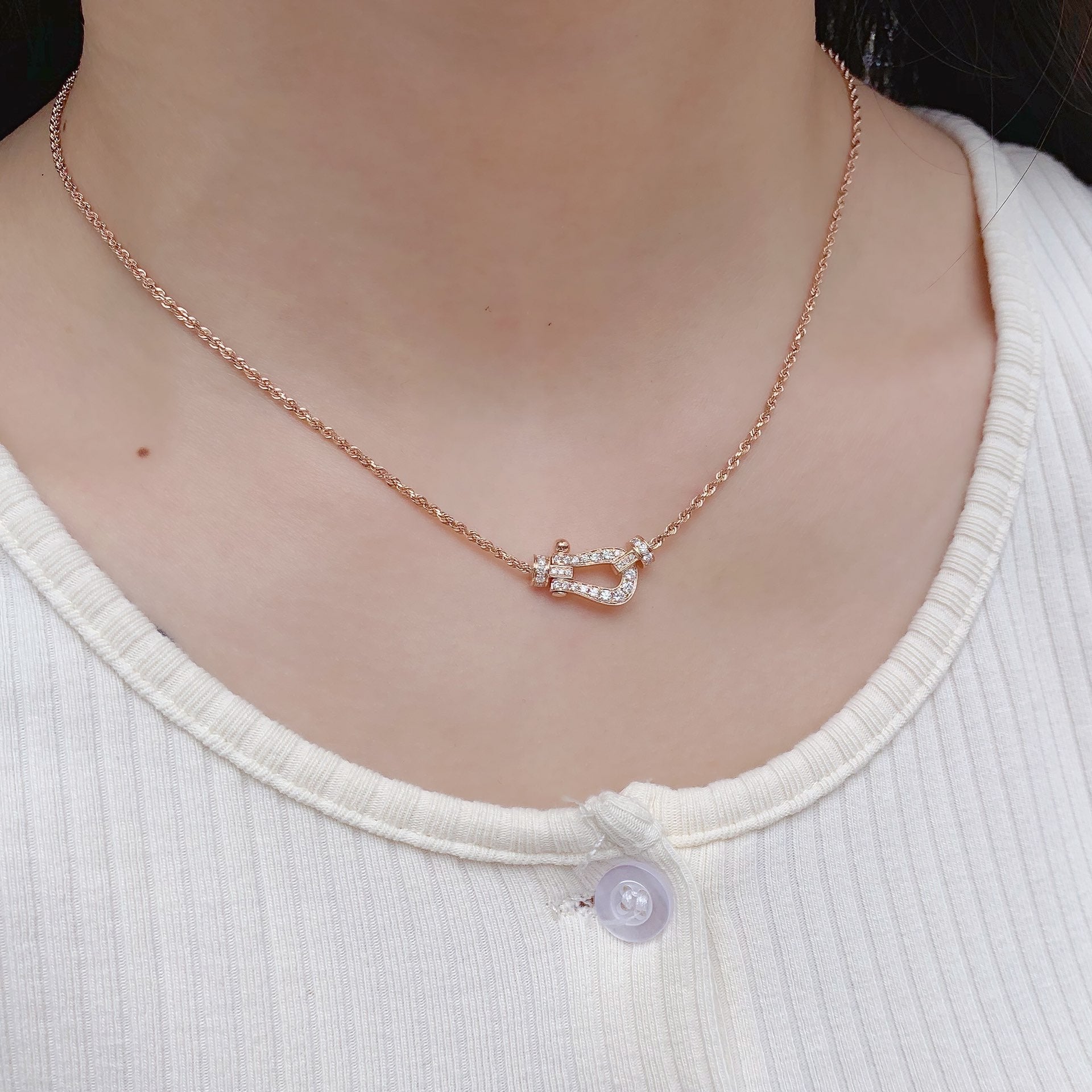 FORCE 10 ROSE GOLD DIAMOND NECKLACE