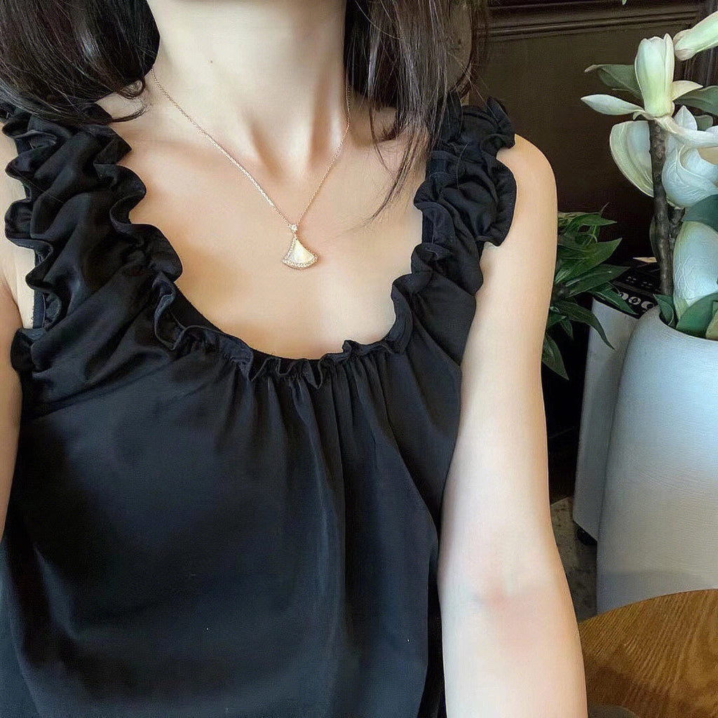 DREAM MOP DIAMOND PAVED ROSE GOLD NECKLACE