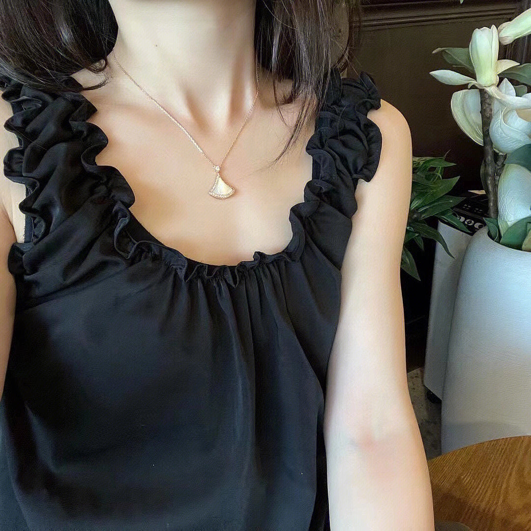 DREAM MOP DIAMOND PAVED ROSE GOLD NECKLACE